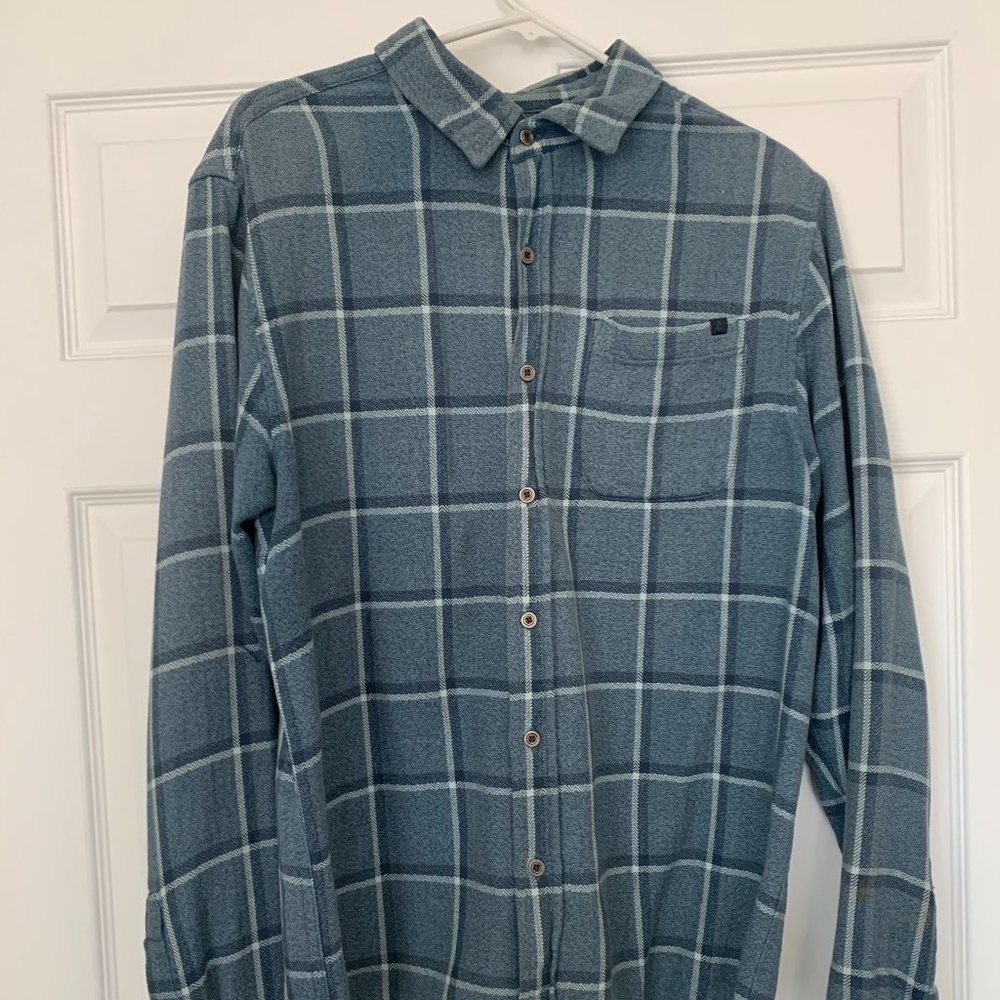 Prana Flannel, Mens Medium, Blue